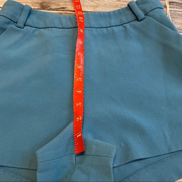 Maje High Rise Slim Fit Chino Knit Shorts Blue Sz 36 Small - Picture 9 of 10